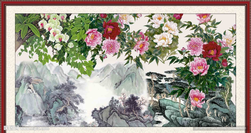 国画牡丹