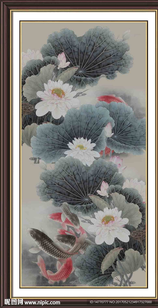 水墨荷花