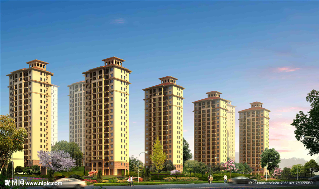 住宅小区山坡设计景观图