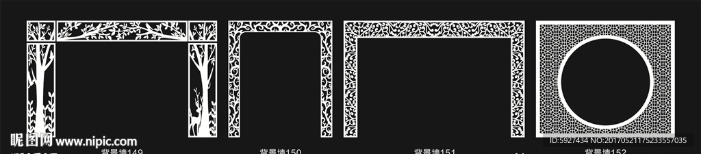 背景墙隔断雕花