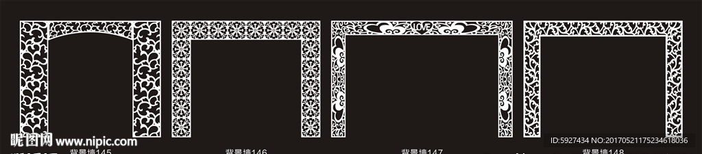 背景墙隔断雕花