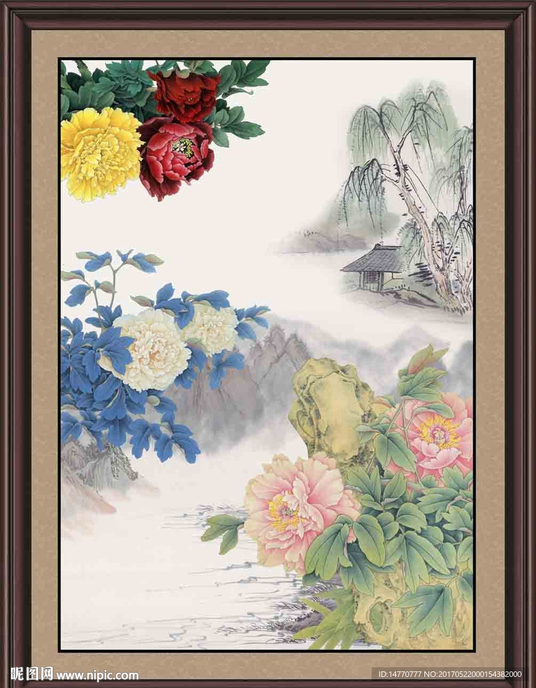 国画牡丹