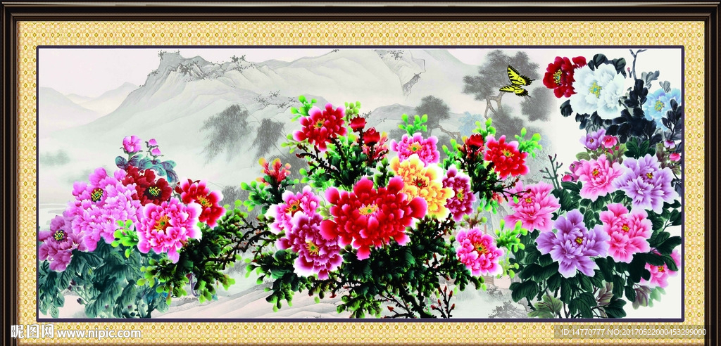 国画牡丹