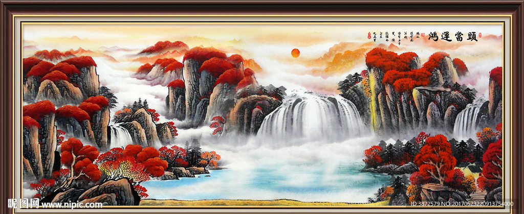鸿运当头国画