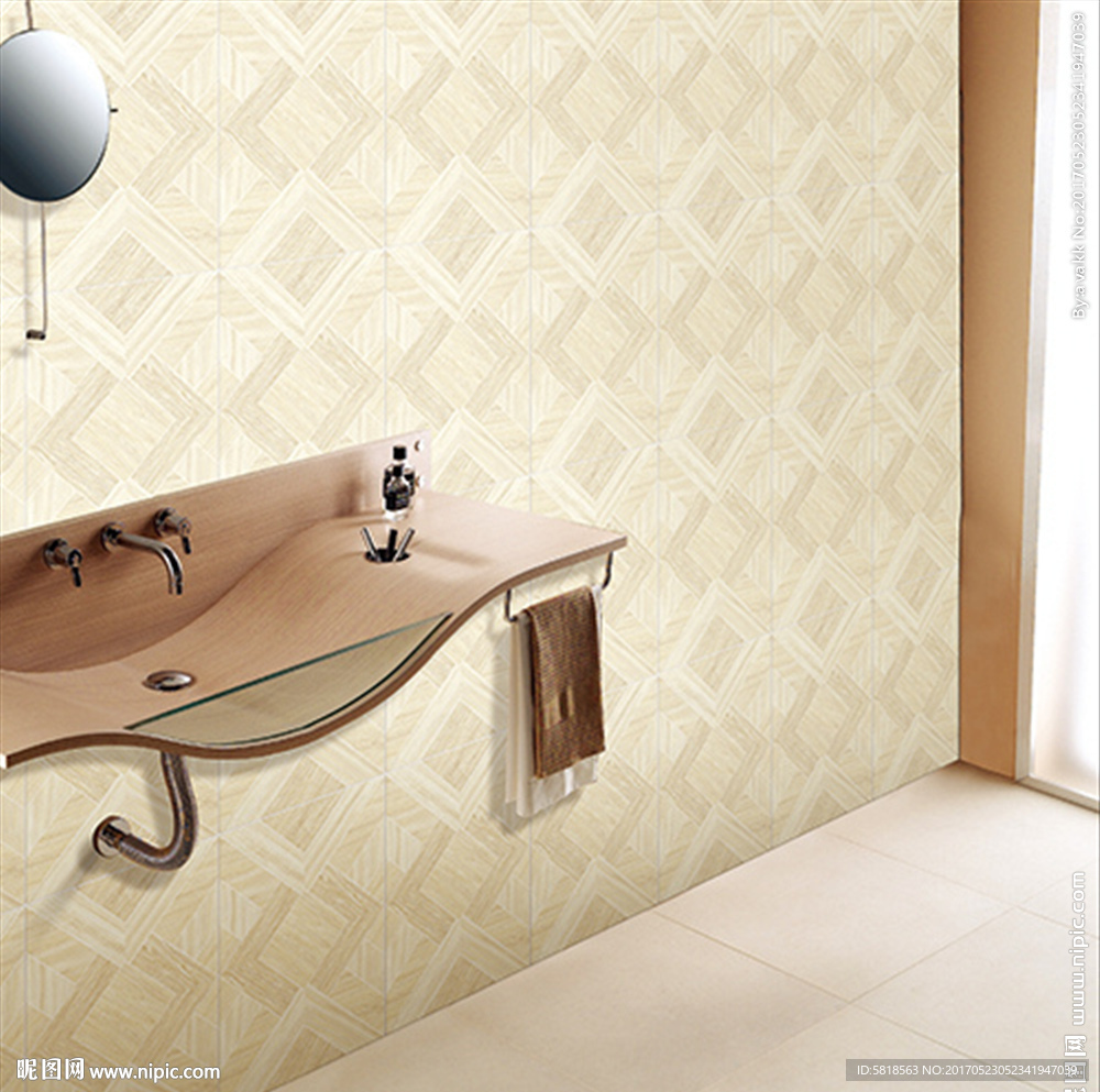 瓷砖铺贴浴室分层