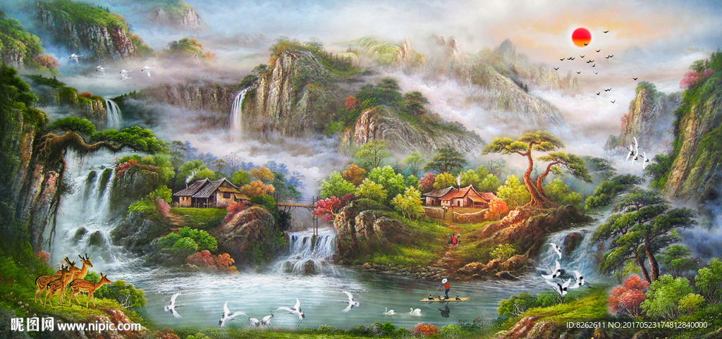 山水油画
