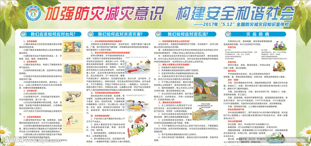 2017年 防灾减灾展板