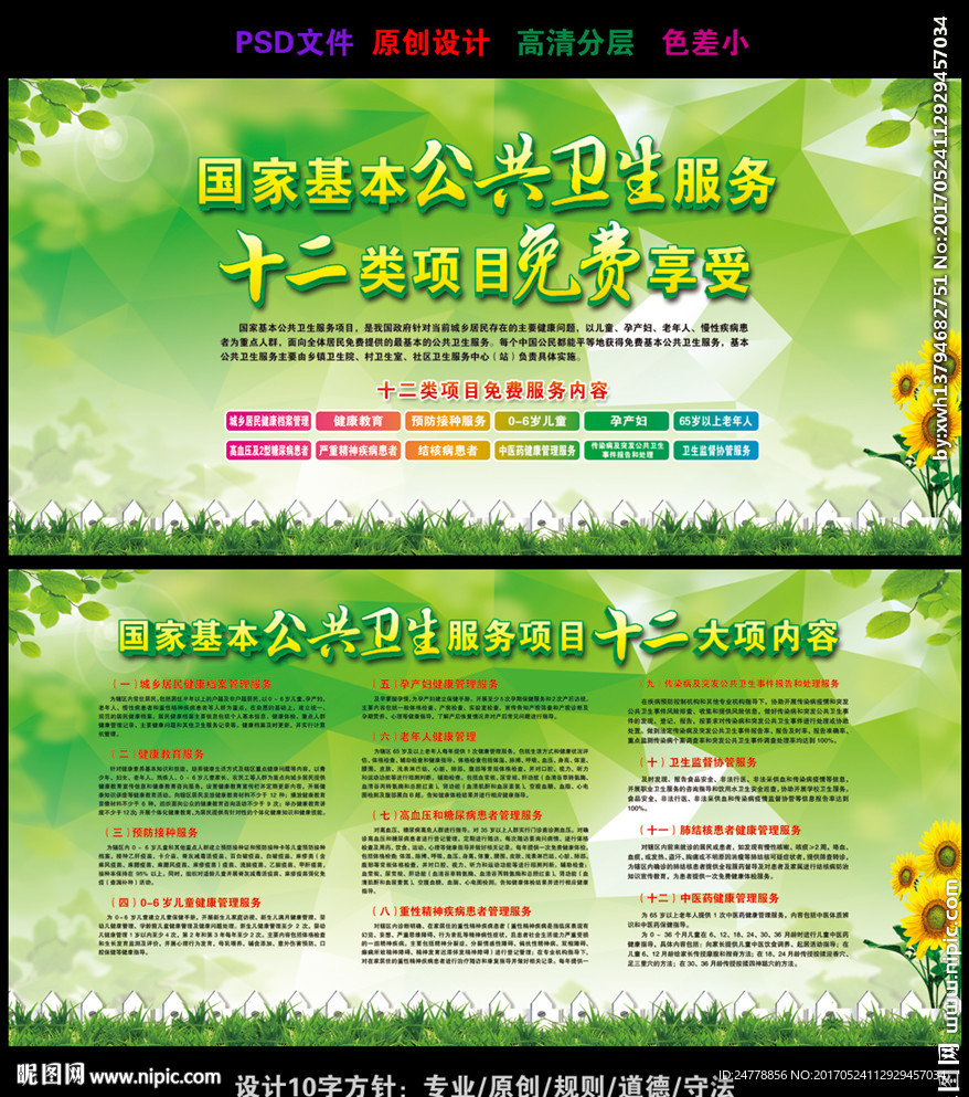 国家基本公共卫生服务海报展板