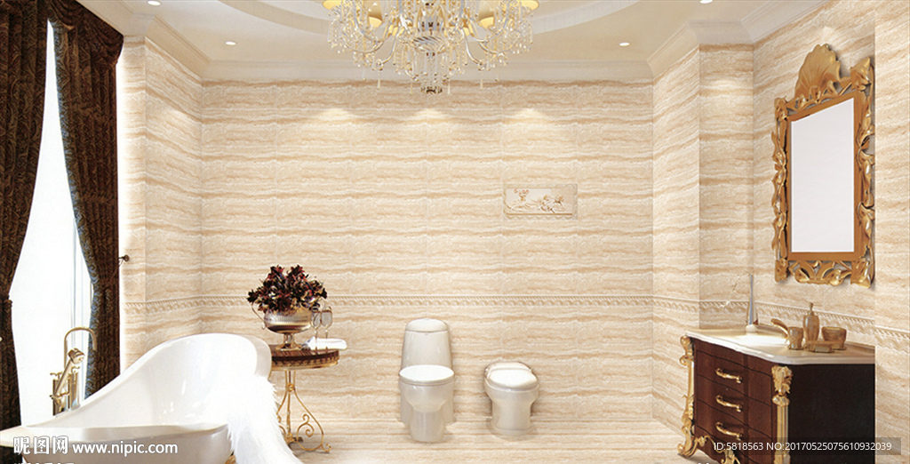 瓷砖铺贴浴室分层