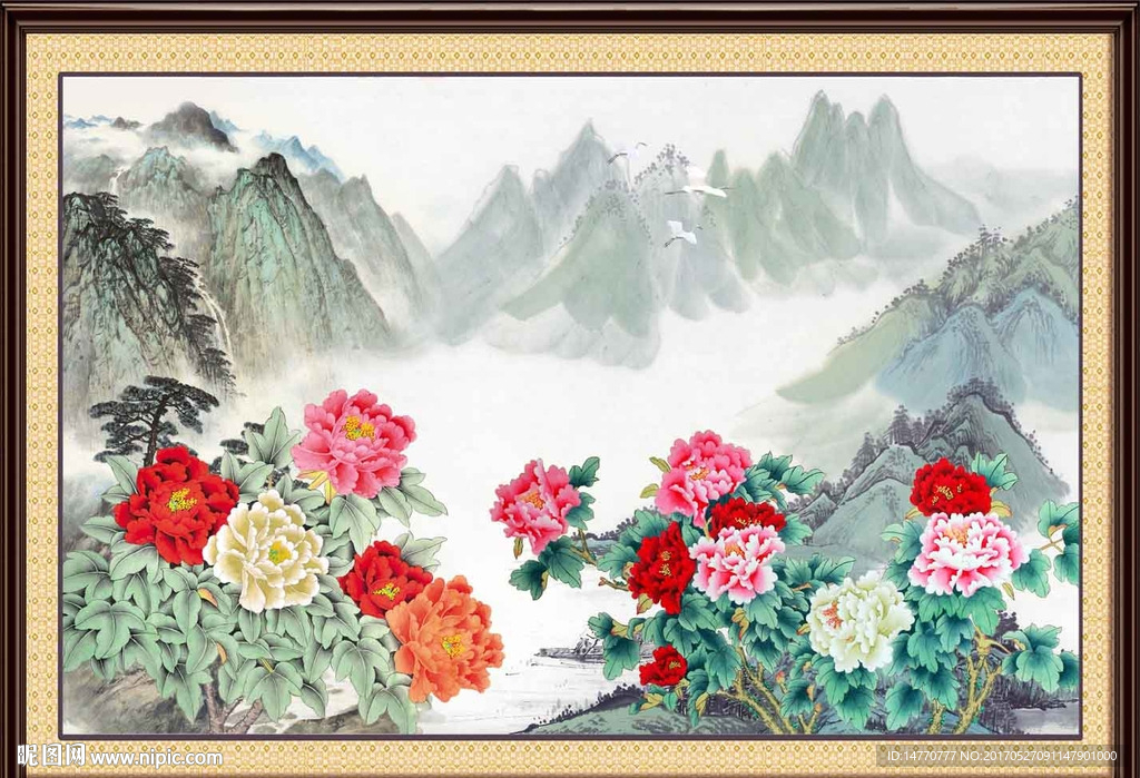 国画牡丹