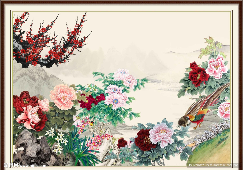 花开富贵 梅花图