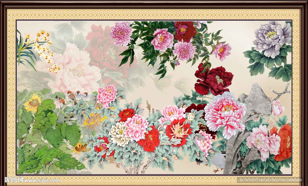国画牡丹