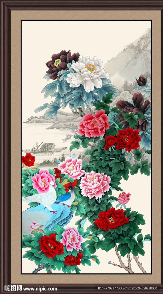 国画牡丹