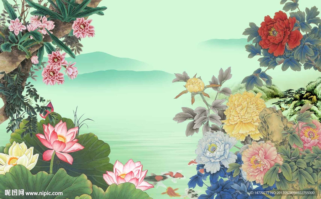 国画牡丹