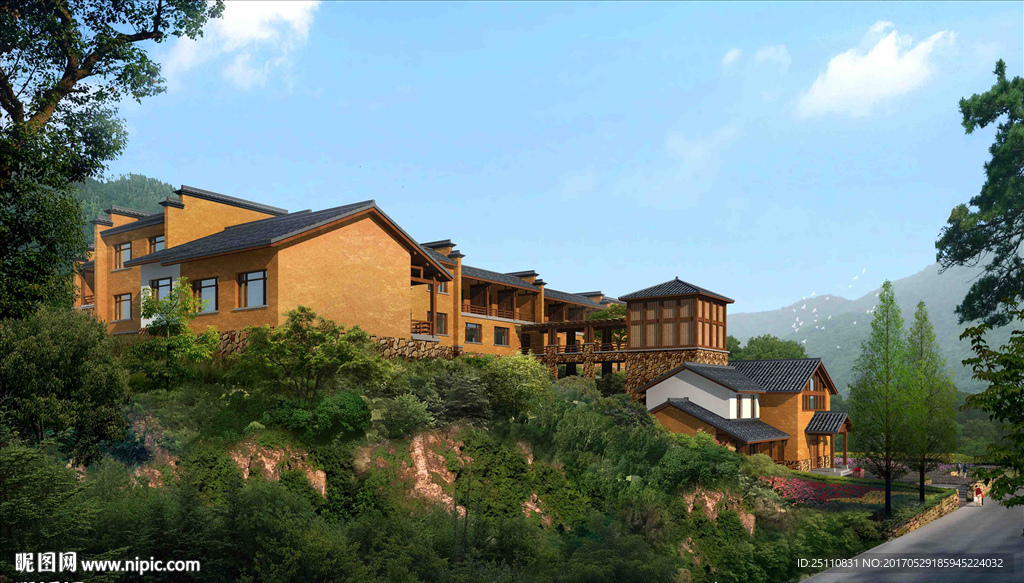 山体设计建筑效果图