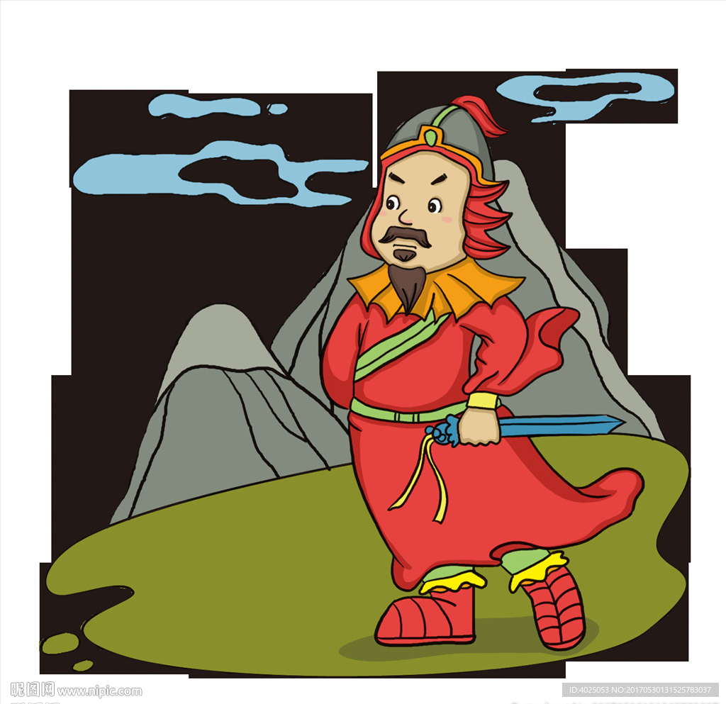 中国古代士兵漫画图片