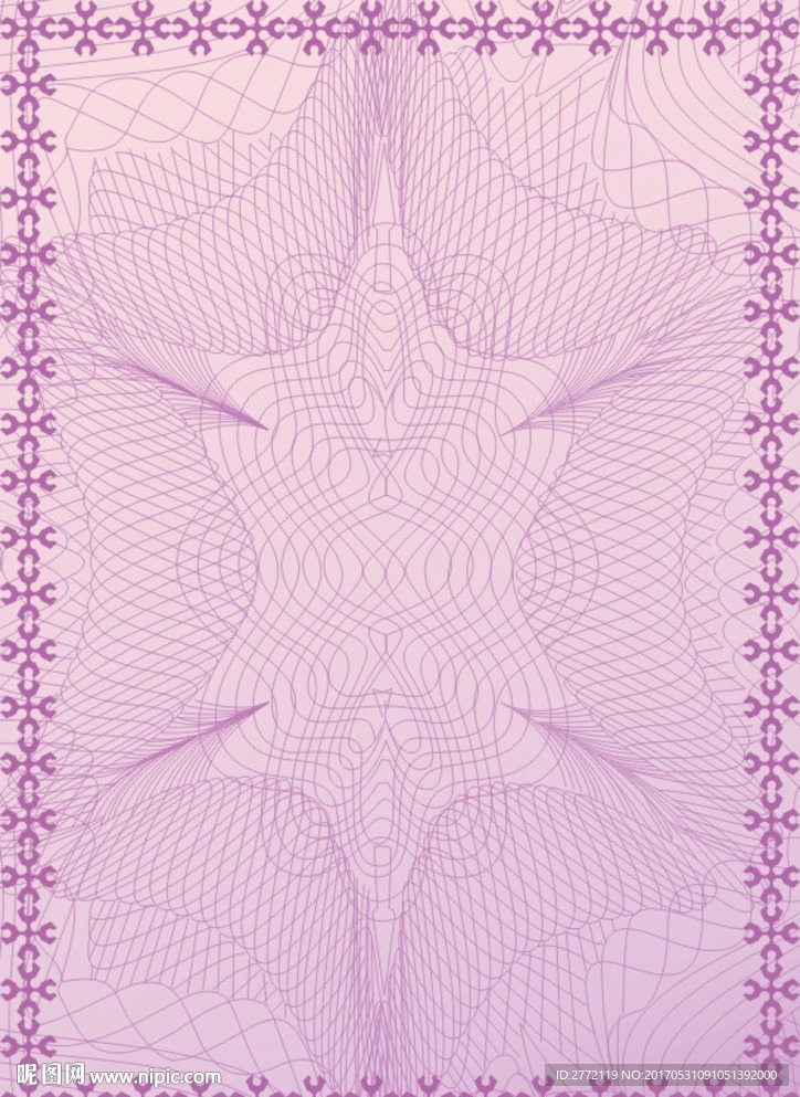 热红花式 证书底纹