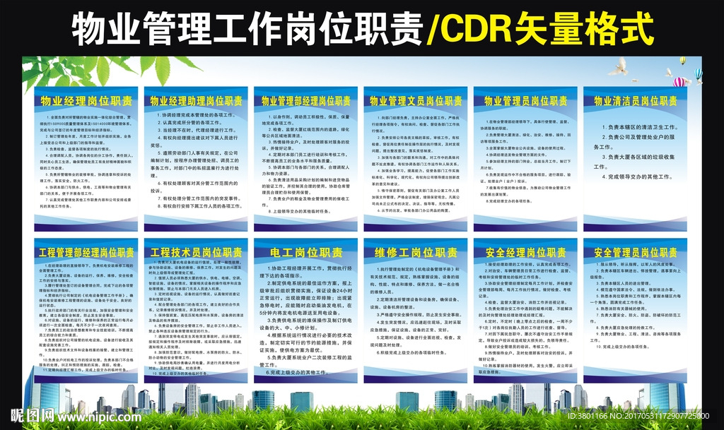 物业管理工作岗位责任制