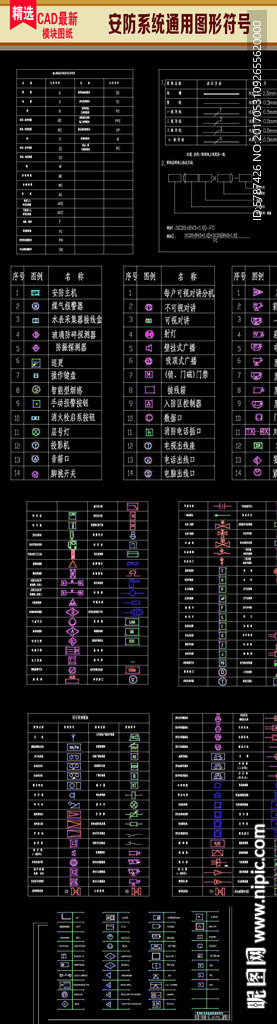 CAD施工图系统图标符号