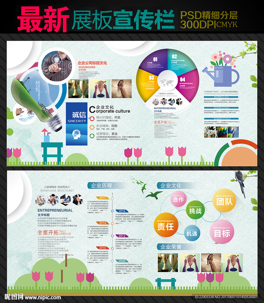 企业形象公司简介文化墙公共栏