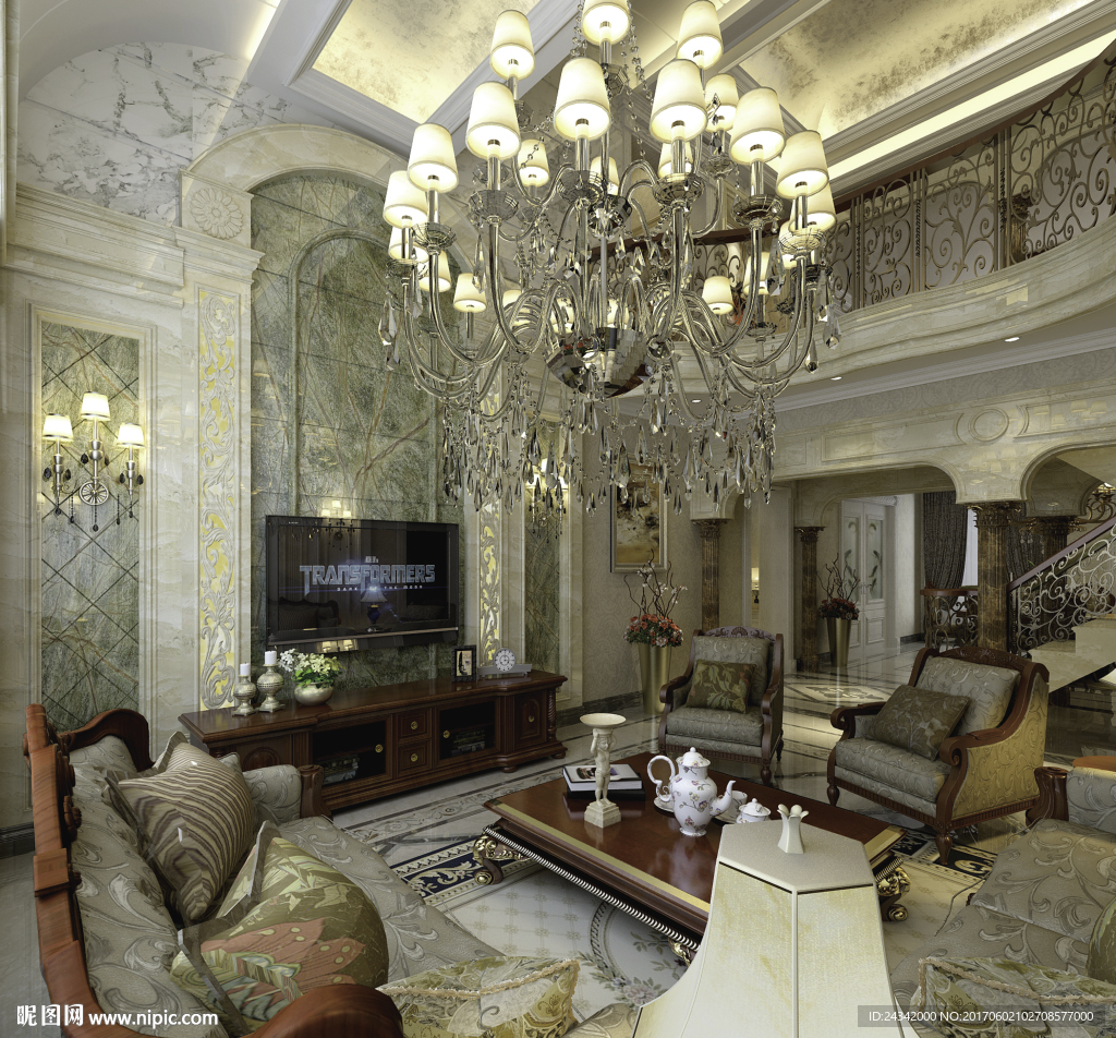 欧式风格客厅装饰设计效果图