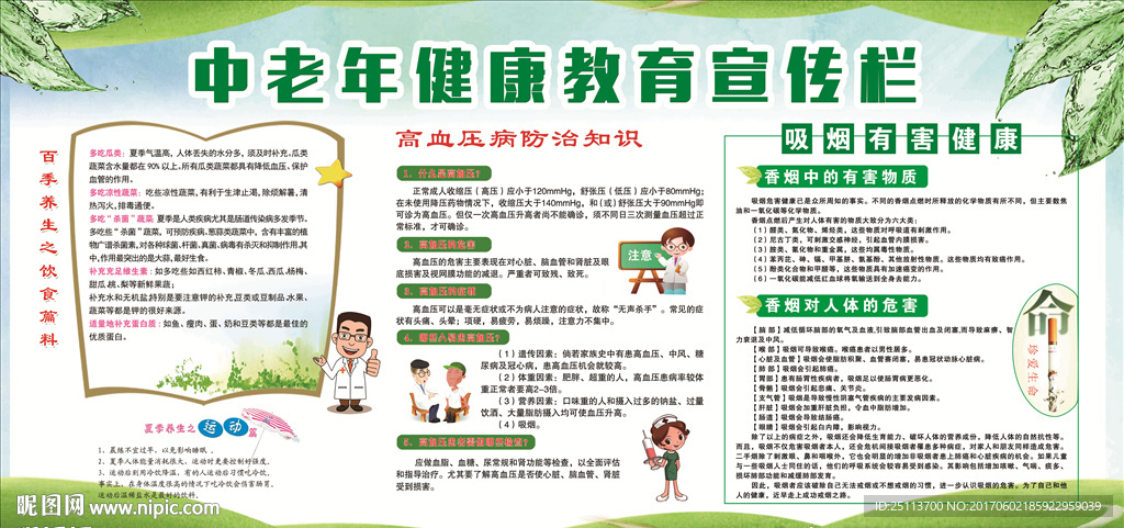 中老年健康教育宣传栏