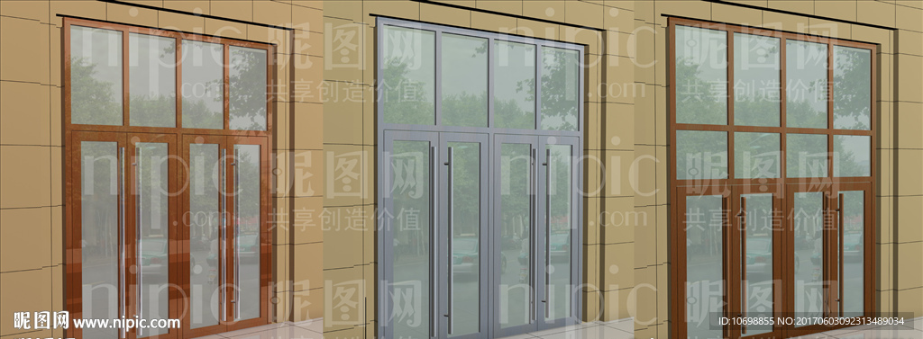 公建地弹大门效果图