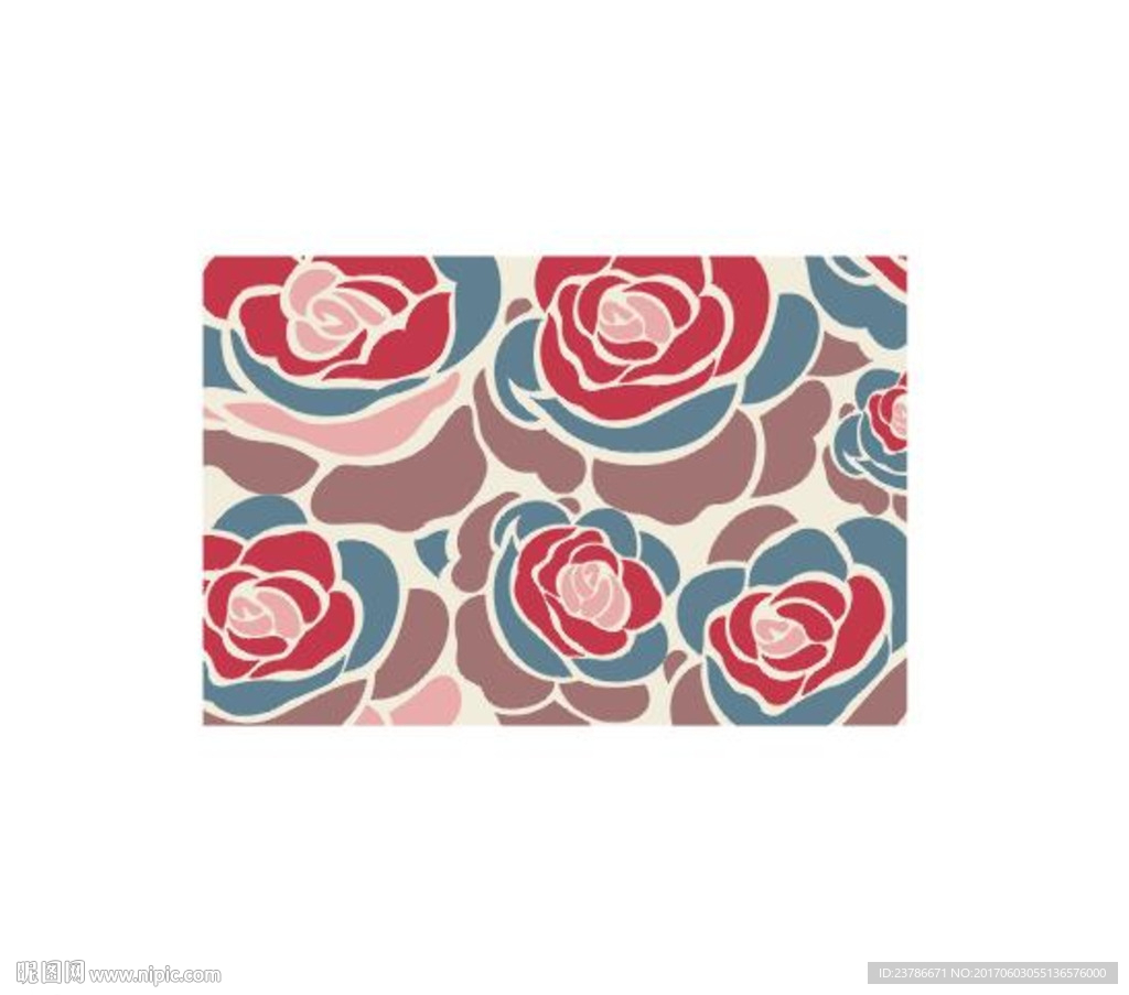 印染图牡丹花粉色