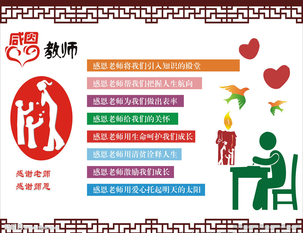感恩老师文化墙