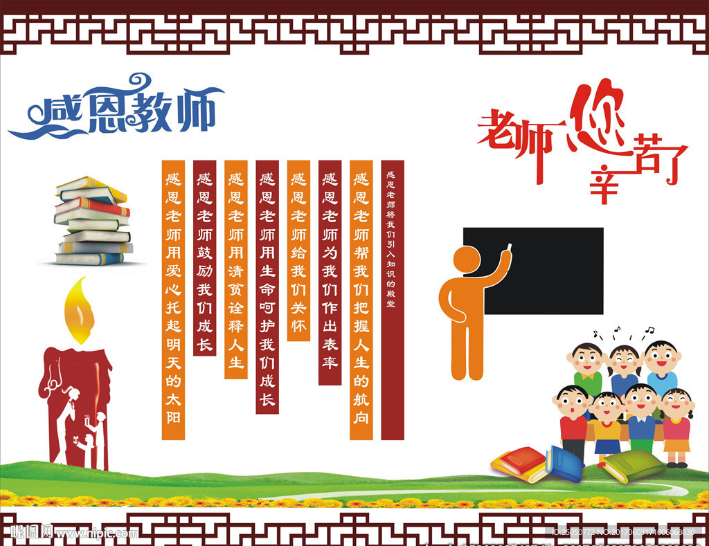 感恩教师文化墙