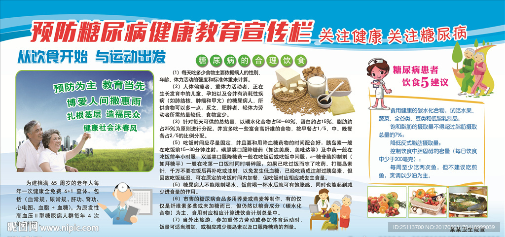 预防糖尿病健康教育宣传栏