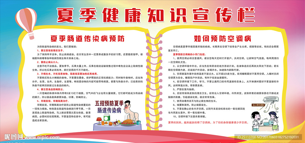 夏季健康知识宣传栏