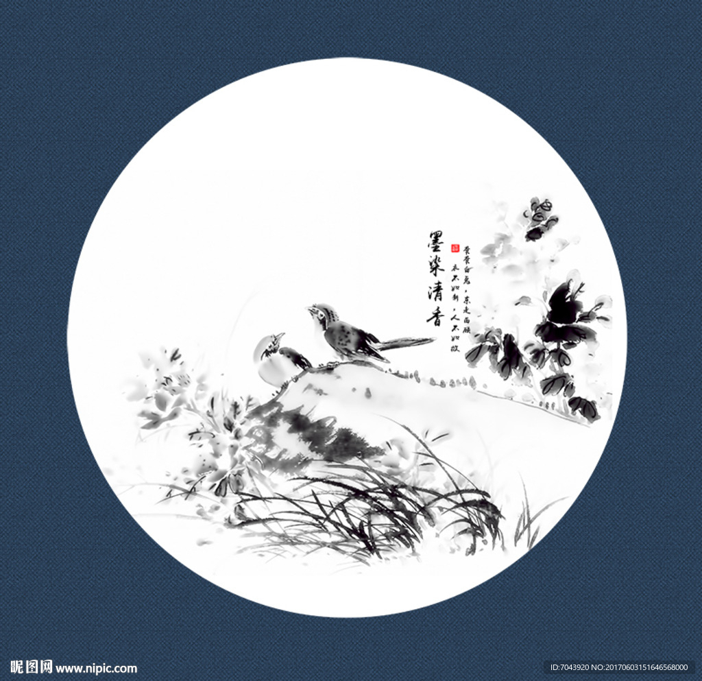 水墨画 国画花鸟