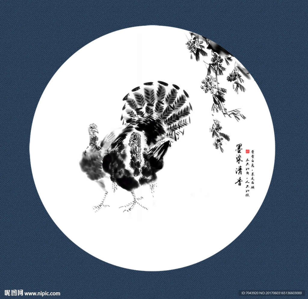 水墨画 水墨花鸟