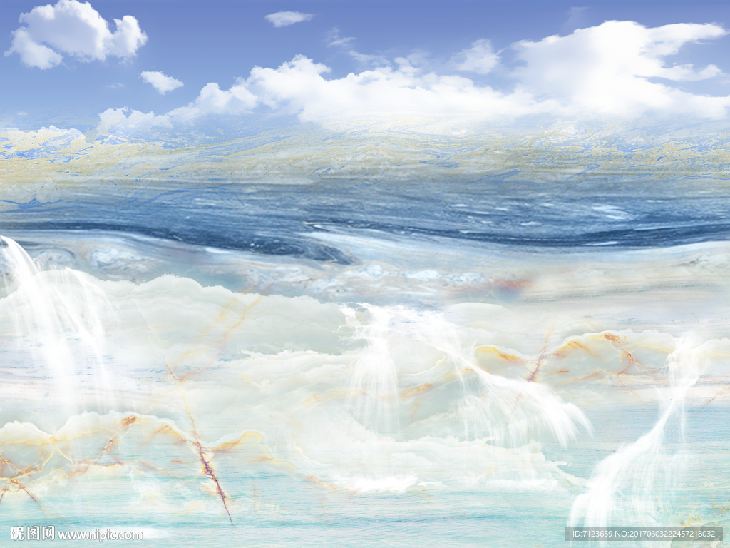 大理石 石纹 天空 海纳百川