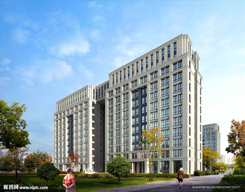 住宅小区内庭景观效果图