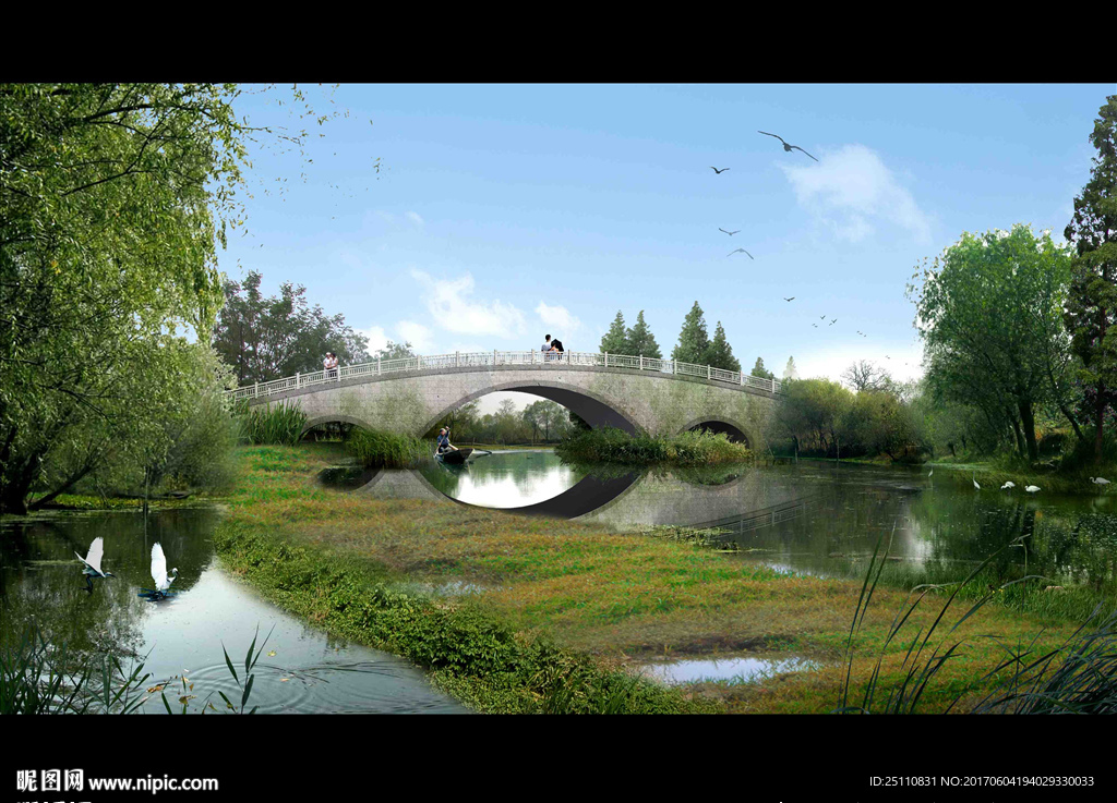 拱桥湿地景观设计图