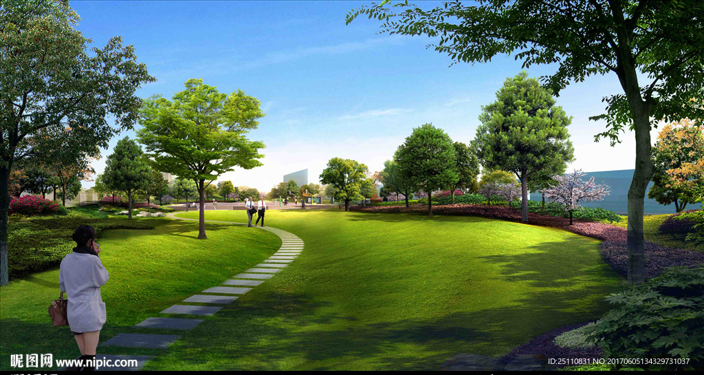 公园草坡景观设计图