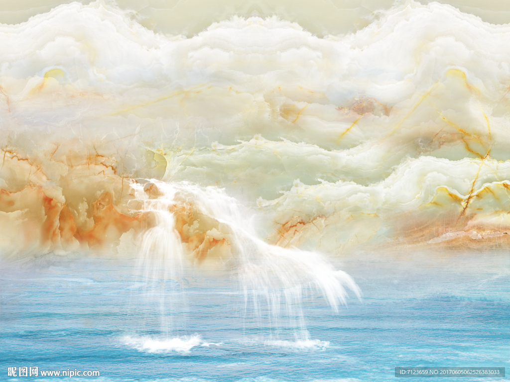 高清山水大理石石材石纹江山多娇