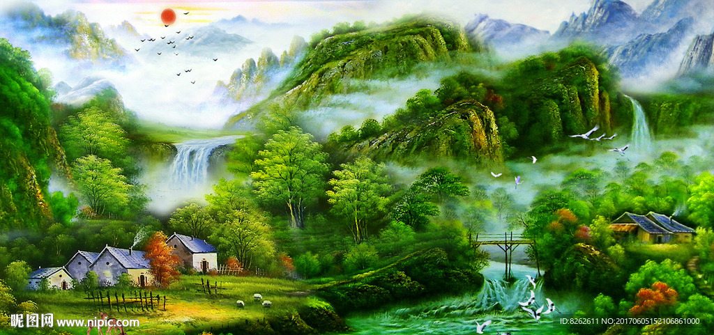 油画山水