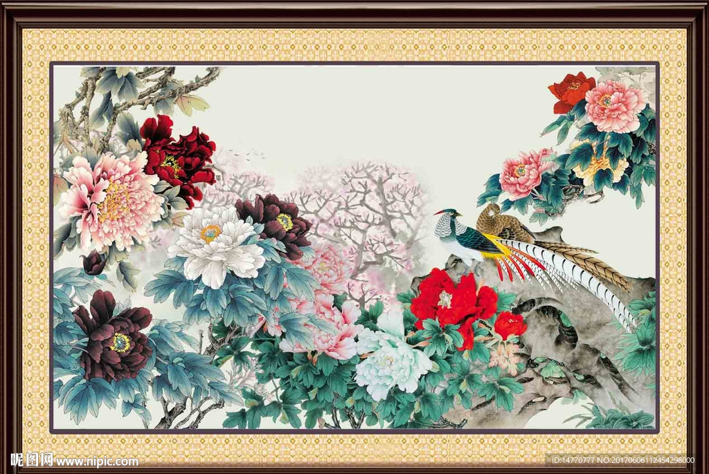 国画牡丹