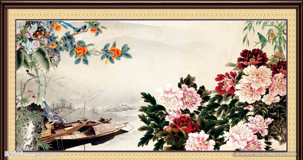 国画牡丹