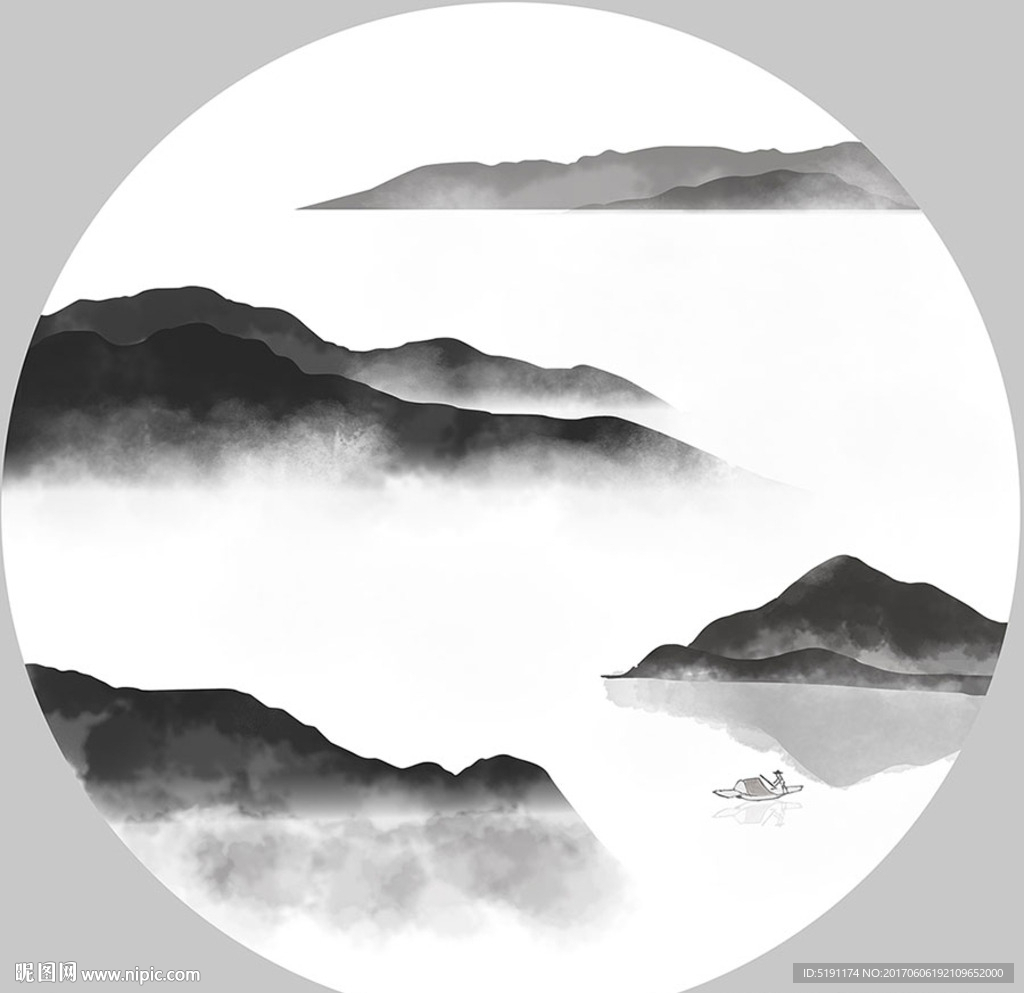 水墨山水画