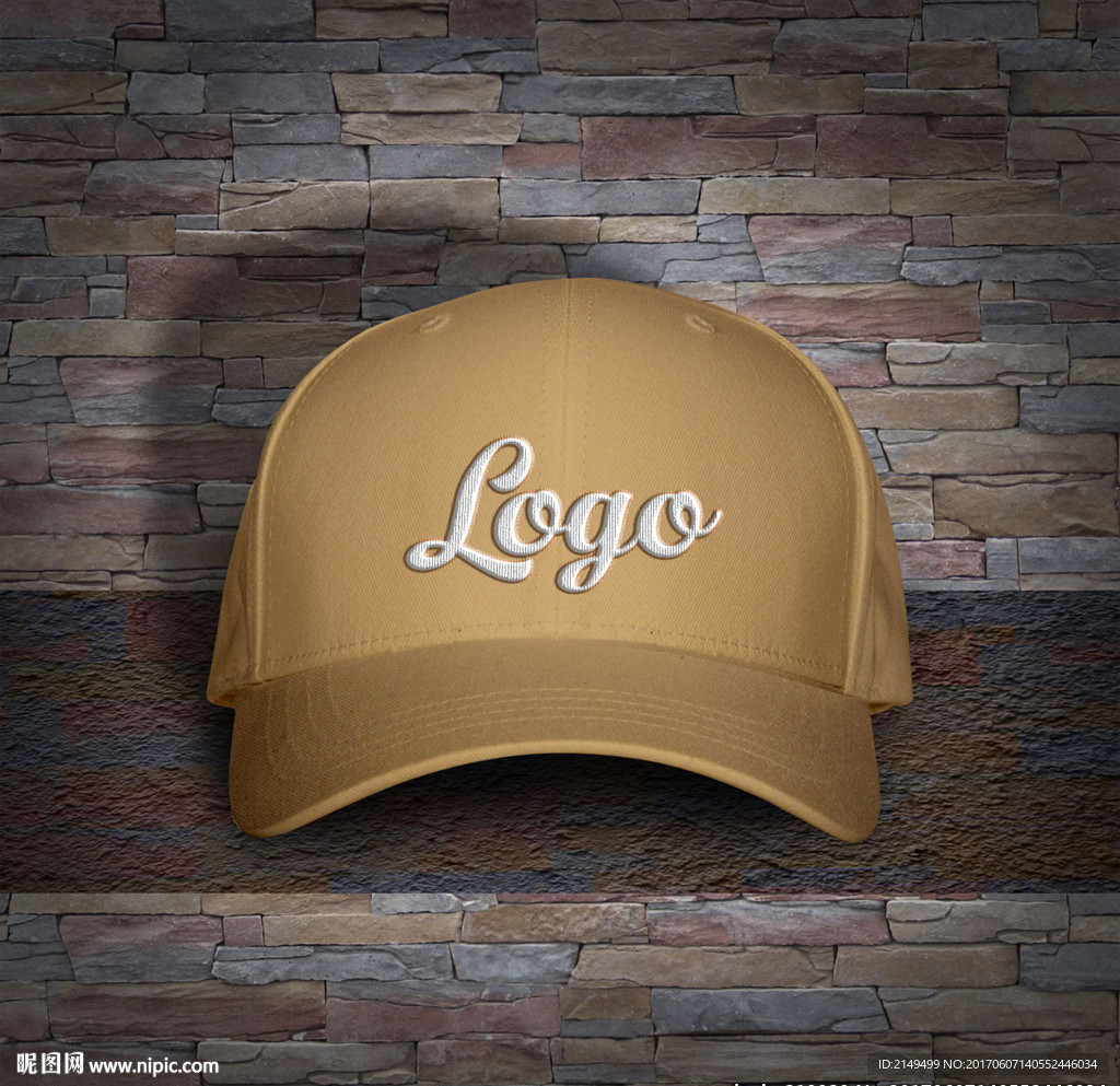 帽子logo智能贴图PSD分层