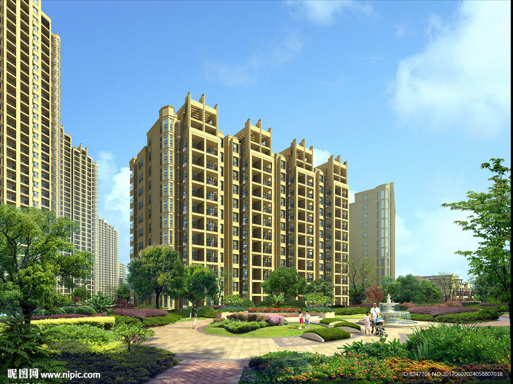 住宅区内庭景观效果图