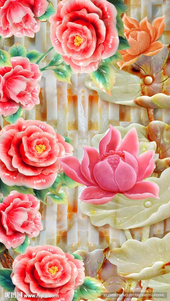 玉雕玄关背景墙