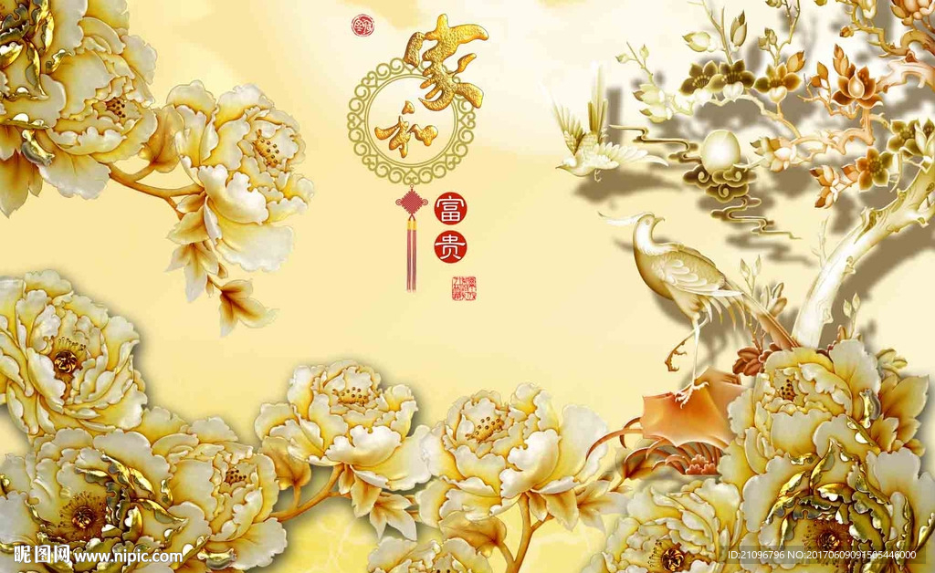 彩雕背景墙