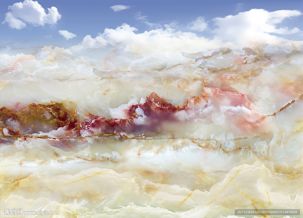 大气高档山水石纹大理石纹背景墙