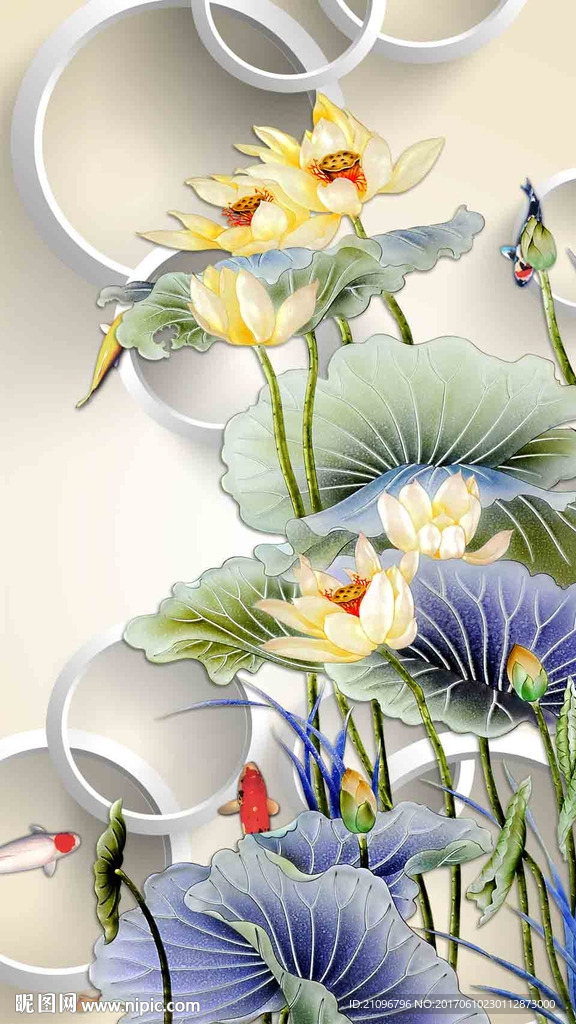 3d荷花玄关