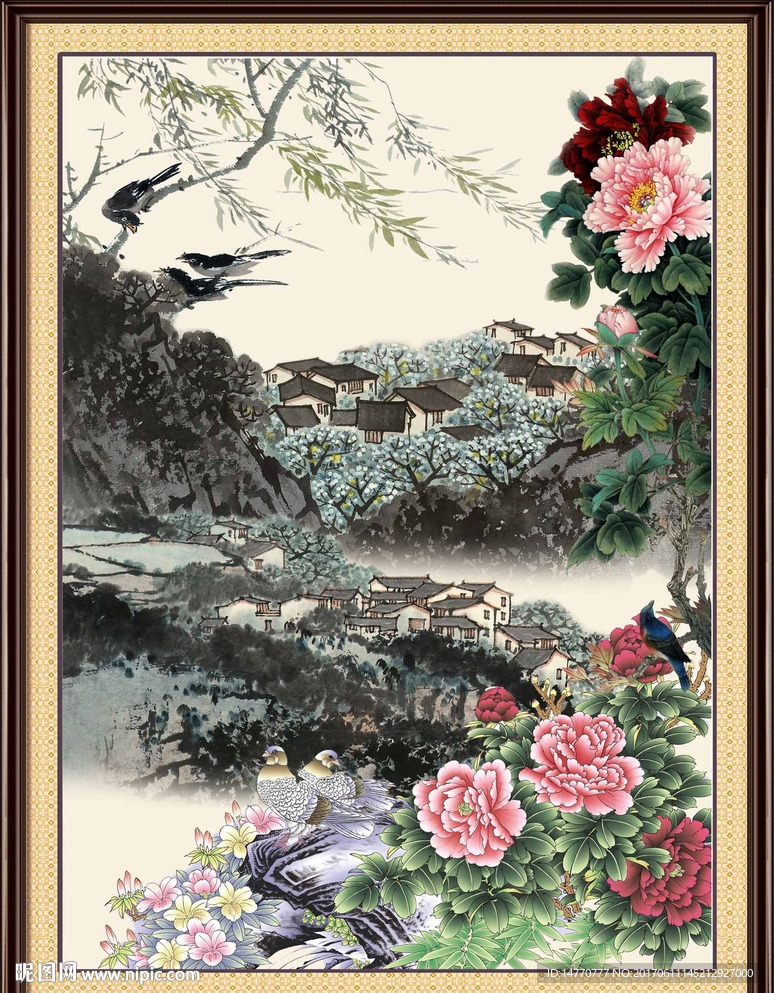 国画牡丹